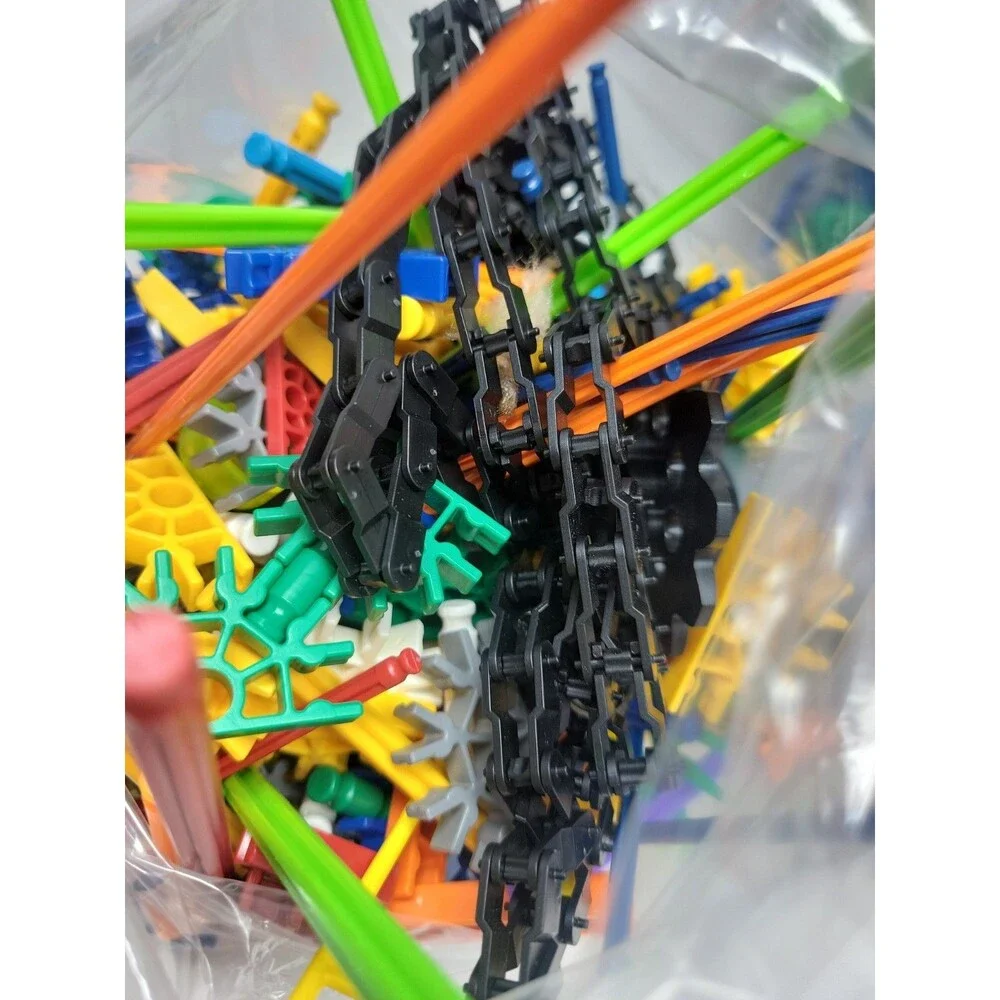 K'nex Building Pieces and Parts Wheels Corners Rods Spokes 8 lb bulk lot BOOKS